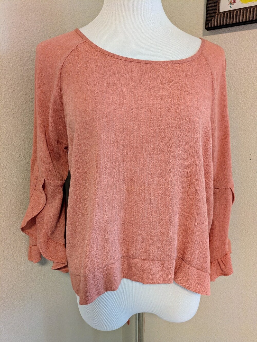 2/$18 Moa Moa Ruffle Sleeve Top